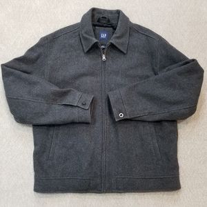 GAP Gray Wool Coat Jacket Quilted Lining Large